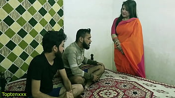 Malkin Aunty’s Insatiable Craving Is Satisfied By Two Young Studs In A Wild, Sweaty Threesome With Raw Hindi Moans