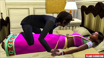 Indian Stepmom And Her Stepson Share A Steamy Night In The Same Bed After A Long Day At Work.