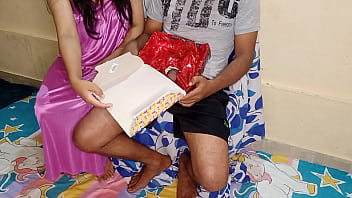 A Sizzling Indian Milf Unwraps Her Birthday Surprise: A Creamy Cake Box Treat, Moaning In Hindi