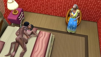 Caught By Her Indian Stepbrother, The Stepsister Begs Him Not To Stop As Their Desi Mother-in-law Watches, Urging Them To Finish What They Started.