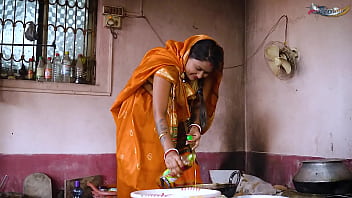 Mallu Bihari Bhabhi’s Outdoor Kitchen Threesome: Two Local Debauchs Ravish Her While Hubby’s Away