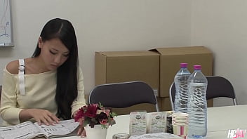 Ravenous Ren Azumi Devours Two Throbbing Cocks In A Greedy Double Penetration Feast