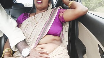 Aunty’s Sultry Moans Fill The Car As Her Son-in-law Drives Her Deep Into Pleasure, Whispering Filthy Telugu Words That Make Her Wetter With Every Thrust.