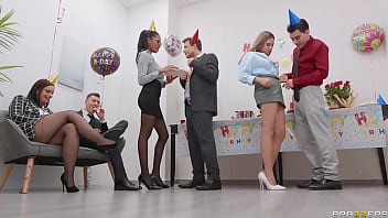 Office Orgy: Tina Fire And Irina Cage Unleash A Wild Desk-side Fuck Fest