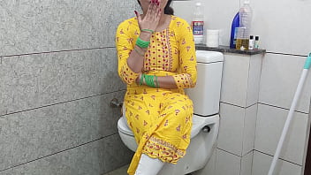 Desi Milf Stepmom Gets Nasty With Her Stepson In The Bathroom, Moaning In Hindi