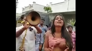 Sweaty Indian Street Dancer’s Tits Bouncing Out For All To See