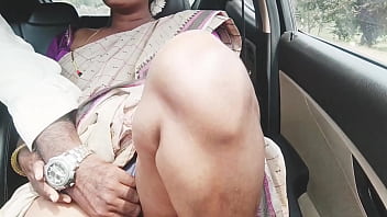 Sensual Indian Aunty In A Clingy Saree, Her Full Chest Heaving, Takes A Long Drive With Her Son-in-law For Steamy, Forbidden Pleasure, Whispering Raw Telugu Filth In His Ear.