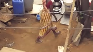 Desi Beauty Standing And Letting Her Golden Stream Flow