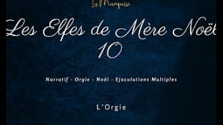 Naughty Elves Unleashed: A Decadent French Dirty Talk Orgy