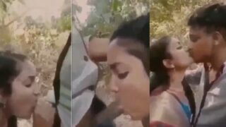 Naughty Wife Pleasures Her Husband With A Wild Outdoor Blowjob In The Indian Sun