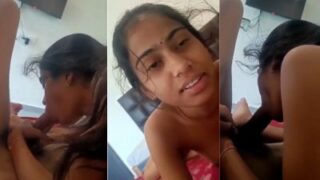 Tamil Hottie Gets Down On Her Knees To Service Her Man’s Throbbing Cock