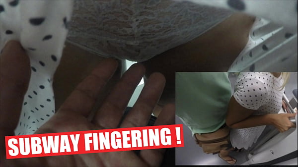 Stranger Traps Stepmom In Train Car, Teasing Her Panties With His Fingers