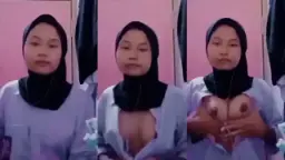Remas Toket Hijab Muda Yang Menggairahkan