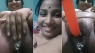 Tempting Tamil Aunty Pleasures Herself Intensely With A Toy