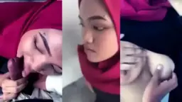 Ukhti Berhijab Merah Menggoda, Tumpahkan Hasrat Di Bibirnya