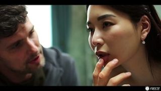 Cute Asian Kpop Idol Dripping Wet, Japanese Girl Frozen While Getting Her Throat Broken