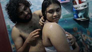 Hot Indian Stepsister In A Steamy Bath