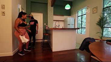 Pink-clad Step Mom Teasing Her Son-in-law With A Daring Game
