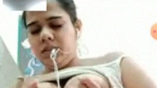 Big-boobed Desi Bhabhi Strips For A Steamy Naked Video Call With Her Bf