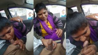 Telugu Wife Deepthroats Her Man’s Thick Cock In The Backseat, Moaning Hot Desi Style