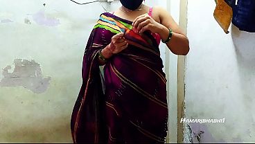 Indian Desi Bhabhi Fucks In A Steamy Hot Saree, Spreading Her Legs Wide Open