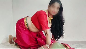 Hot Indian Bhabhi With Big Boobs Getting Her Pussy Fucked In A Red Sari, Desi Hindi Moans